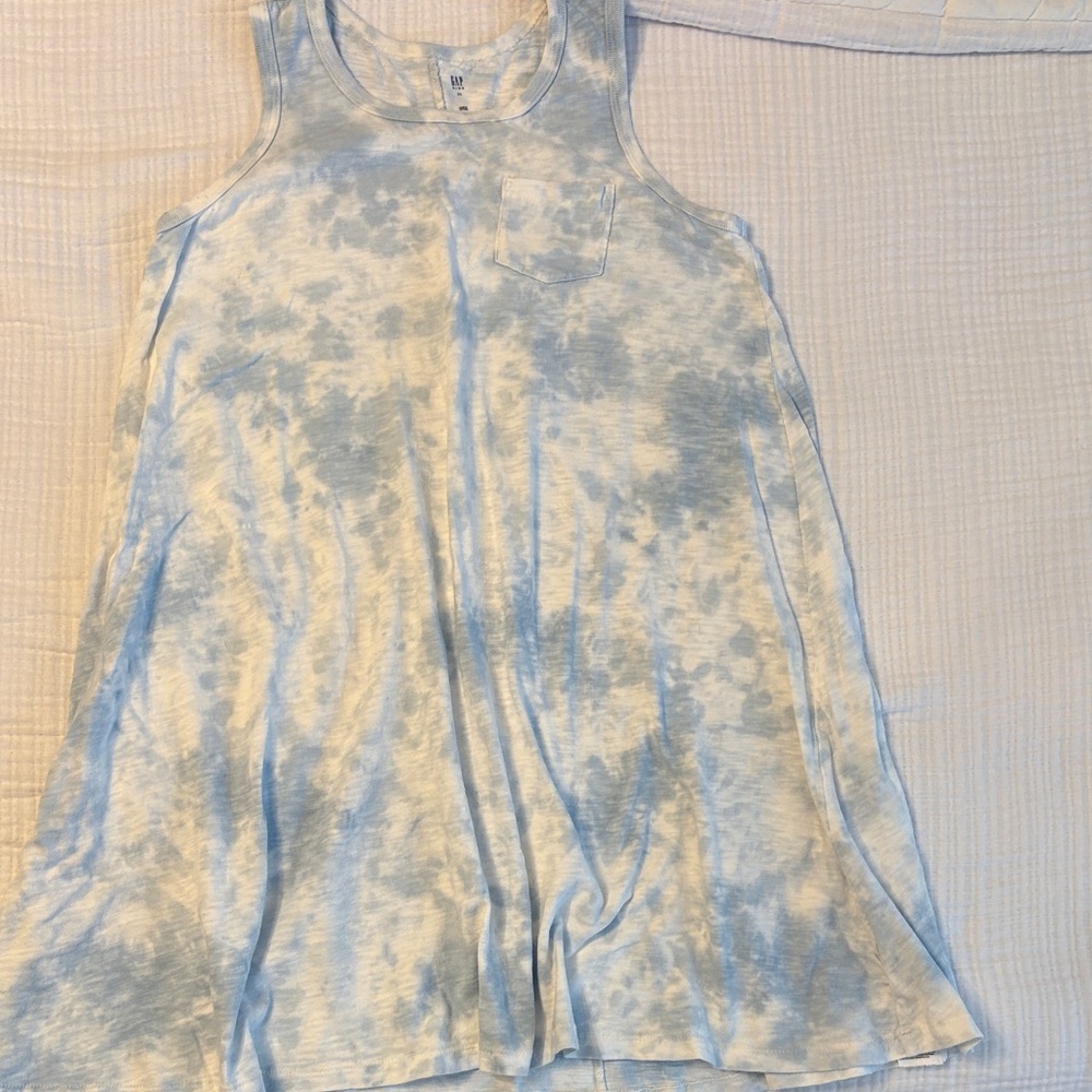 GAP Kids Light Blue and White Tank Top
